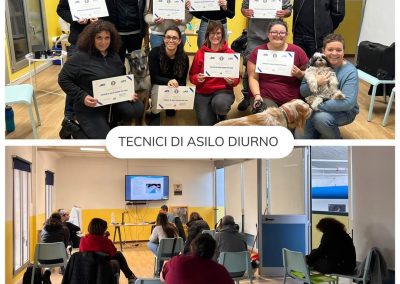 Cinofilia, successo al Bologna dog center per il corso per tecnico di asilo per cani