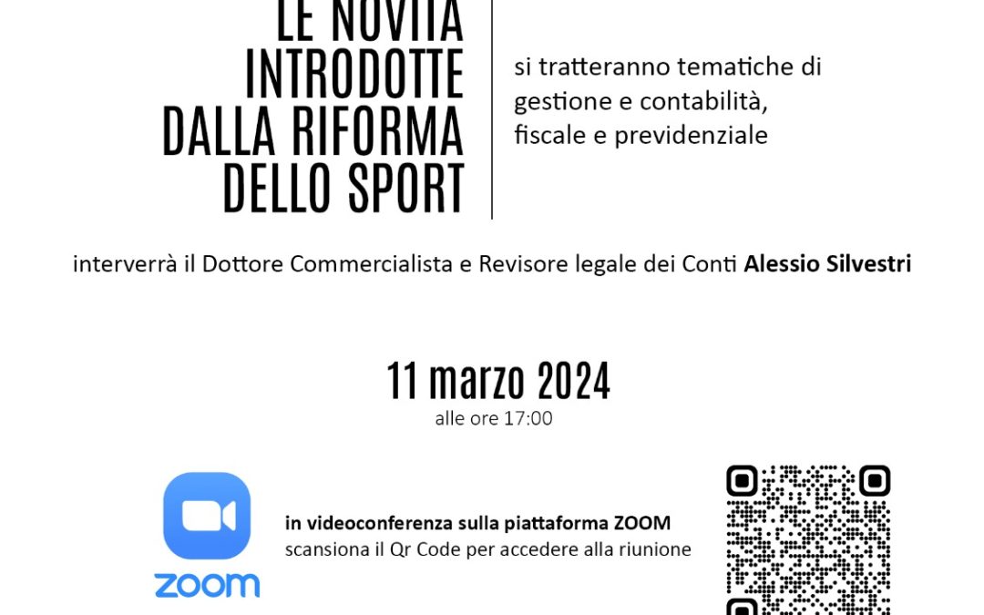 Lazio, ciclo di formazione sulla Riforma dello sport per il progetto E’ Ora