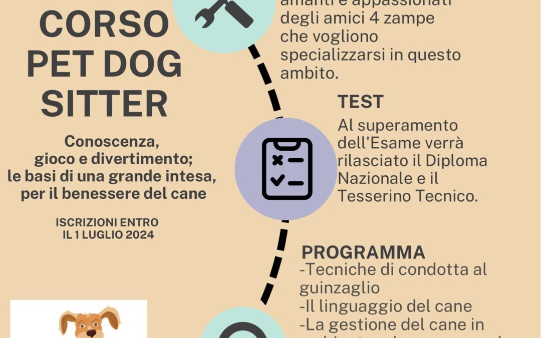 Cinofilia, corso per dog sitter