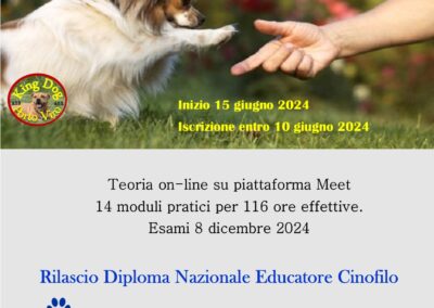 Cinofilia, percorso formativo per educatore cinofilo