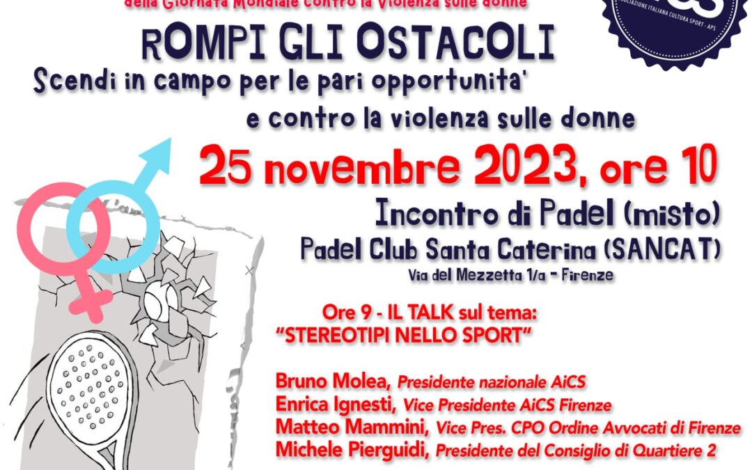 #25Novembre, AiCS scende il campo contro la violenza sulle donne. Torna “Parete di genere”