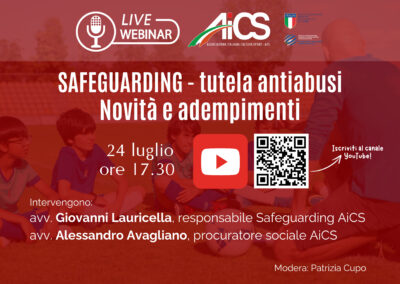 Tutela anti-abusi, webinar di AiCS sul Safeguarding