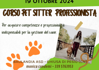 Cinofilia, corso per PET SITTER AiCS QUALIFICATO