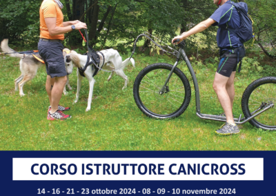 Cinofilia, corso per istruttori AiCS Canicross Trail