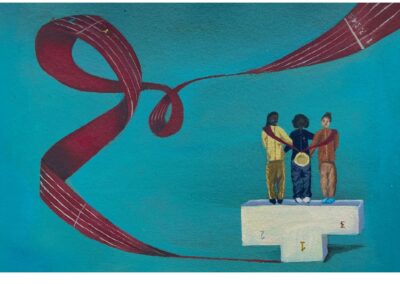 Calendario AiCS 2025, lo disegnano Marco e Carolina della 5F del Liceo “Alfieri” di Asti