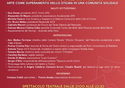 Teatro Penitenziario “Stabile Assai” di Rebibbia a Torino: due giorni di convegno e spettacolo sul tema delle carceri