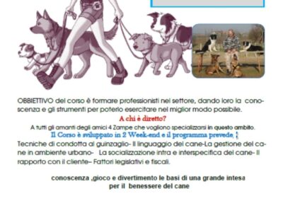 Cinofilia, corso per dog sitter e pet sitter
