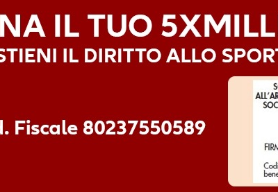 Agenzia delle Entrate: apertura dei termini di iscrizione al 5X1000 per le ASD