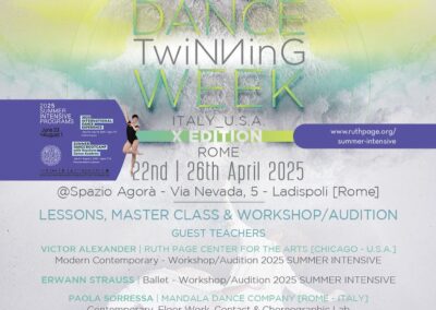 Danze accademiche, torna la DANCE TWINNING WEEK Italy_USA