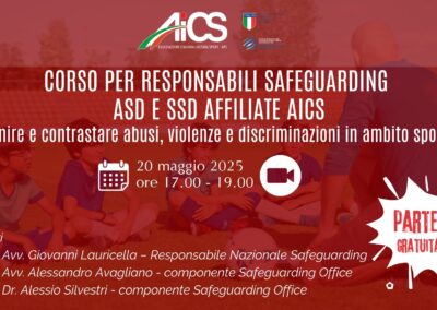 Formazione Safeguarding, doppio webinar il 19 e 20 maggio