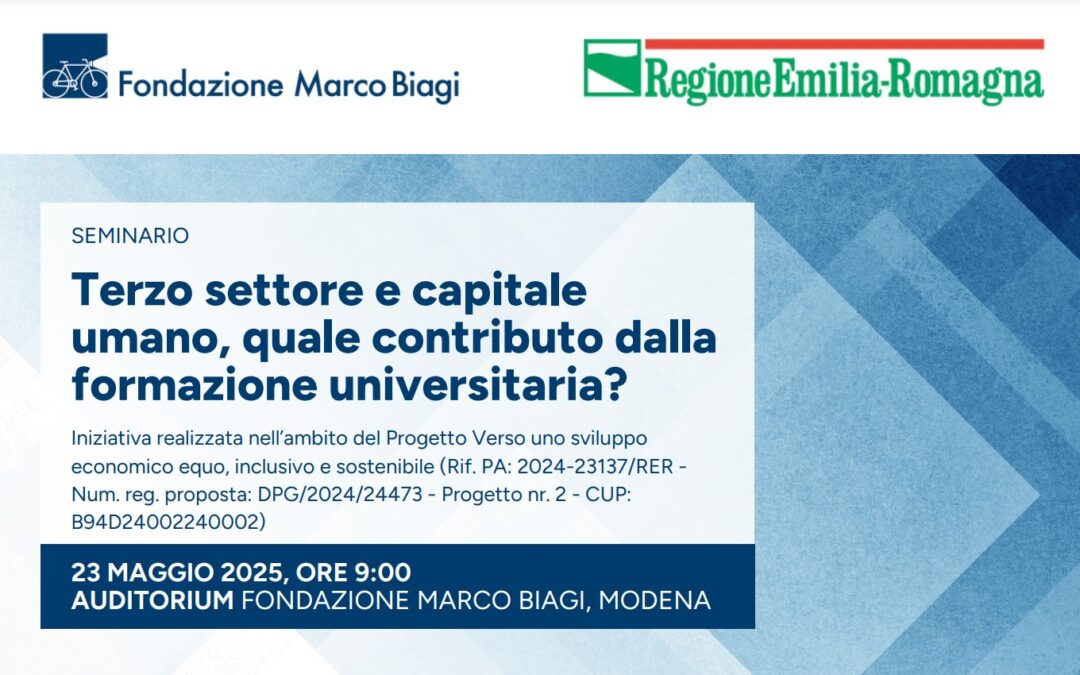 “Terzo settore, quale contributo dalla formazione universitaria?”: AiCS porta il suo contributo al seminario voluto dalla Fondazione Marco Biagi e condotto da VITA