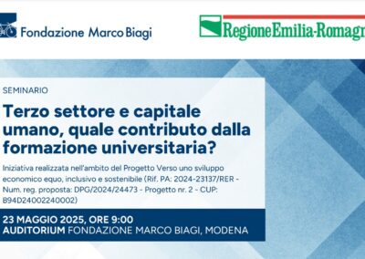 “Terzo settore, quale contributo dalla formazione universitaria?”: AiCS porta il suo contributo al seminario voluto dalla Fondazione Marco Biagi e condotto da VITA