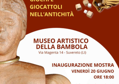Cultura, la mostra AiCS “Barando con le noci – Giochi e giocattoli nell’antichità” al Museo della Bambola
