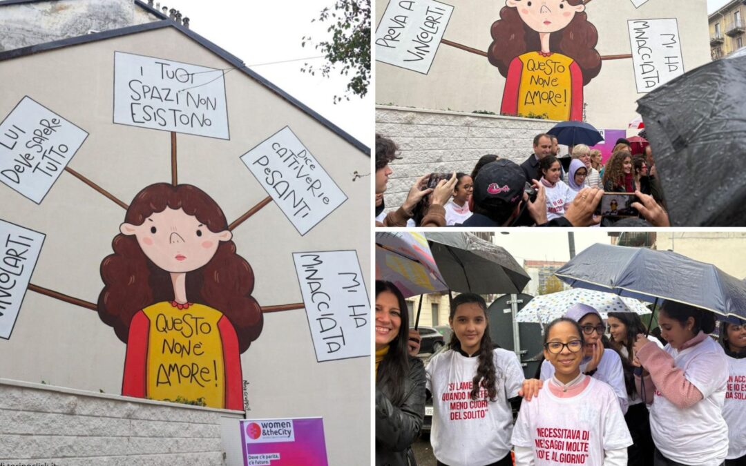 “QUESTO NON È AMORE”: AiCS Torino insieme ad Avvalorando per il murale dedicato a Giulia Cecchettin