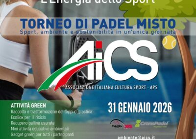 AiCS Green Padel: in campo per l’ambiente, l’energia dello sport al servizio della sostenibilità