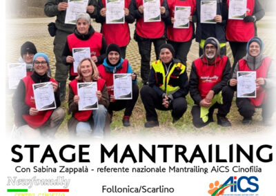 3-4-5 Gennaio, un successo lo stage di Mantrailing