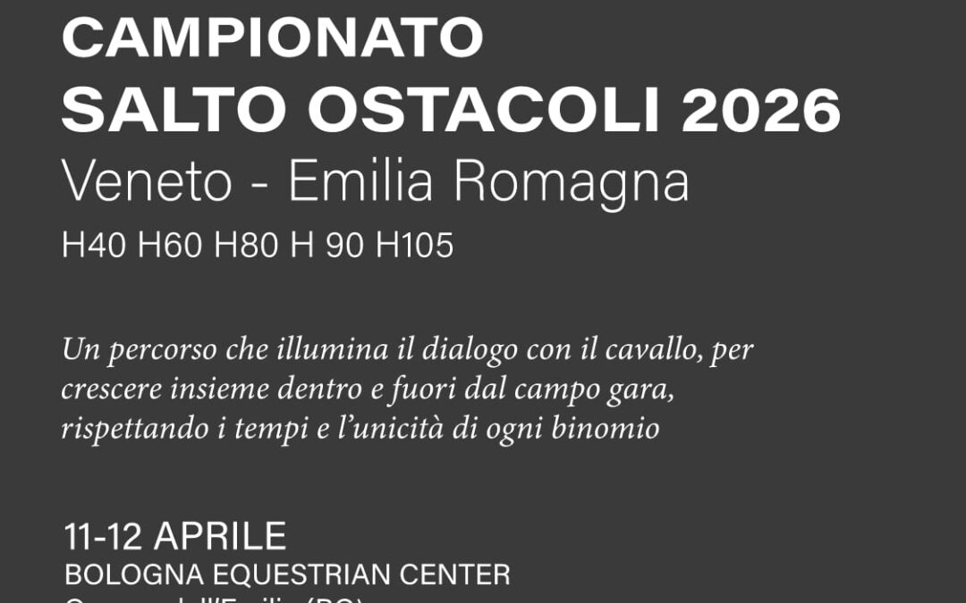 AiCS Equitazione, al via il Campionato interregionale di salto ostacoli 2026 tra Veneto ed Emilia-Romagna