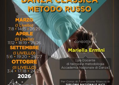 Danze accademiche e urbane, Danza classica metodo russo: al via il corso di formazione AiCS