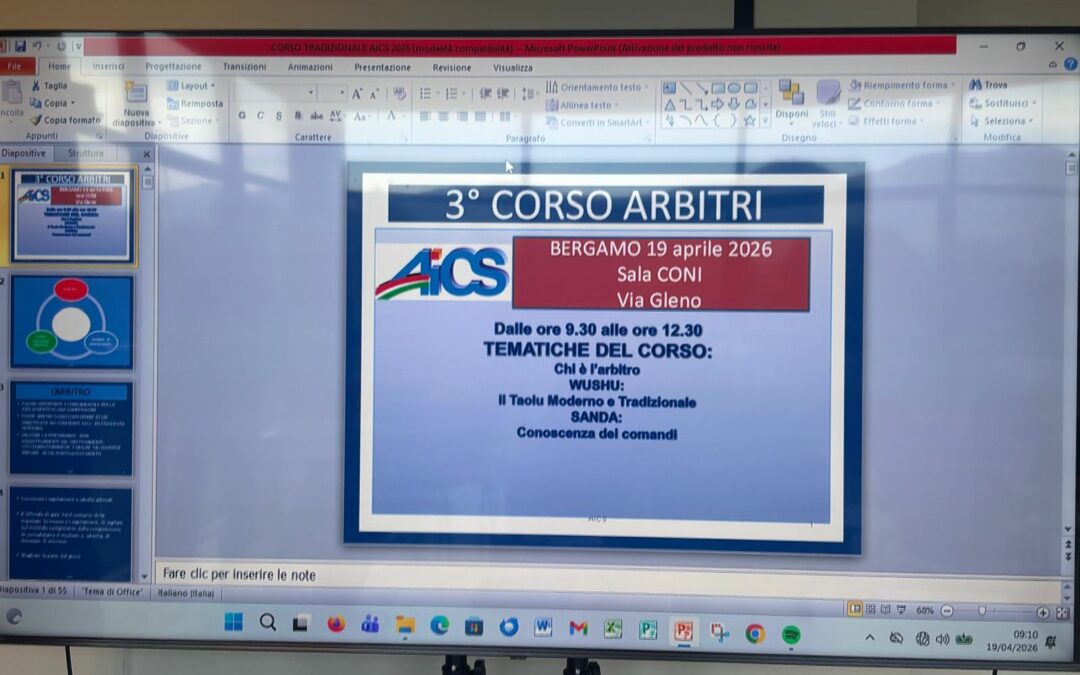 Bergamo, corso per arbitri AiCS di Wushu kung fu e Sanda