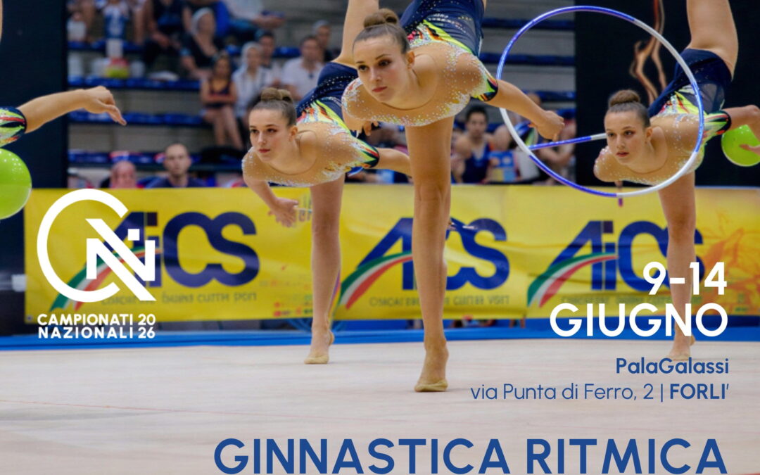 Ginnastica ritmica, dal 9 al 14 giugno a Forlì il Campionato Nazionale AiCS 2026
