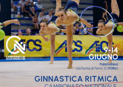 Ginnastica ritmica, dal 9 al 14 giugno a Forlì il Campionato Nazionale AiCS 2026