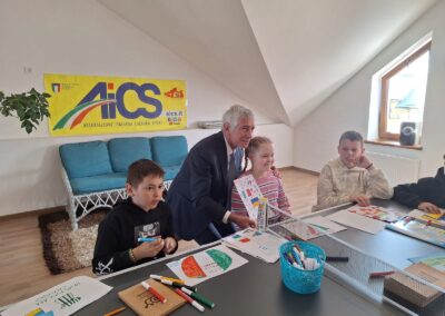 Il Ministro Abodi in visita ad AiCS Casa Italia Ucraina a Leopoli