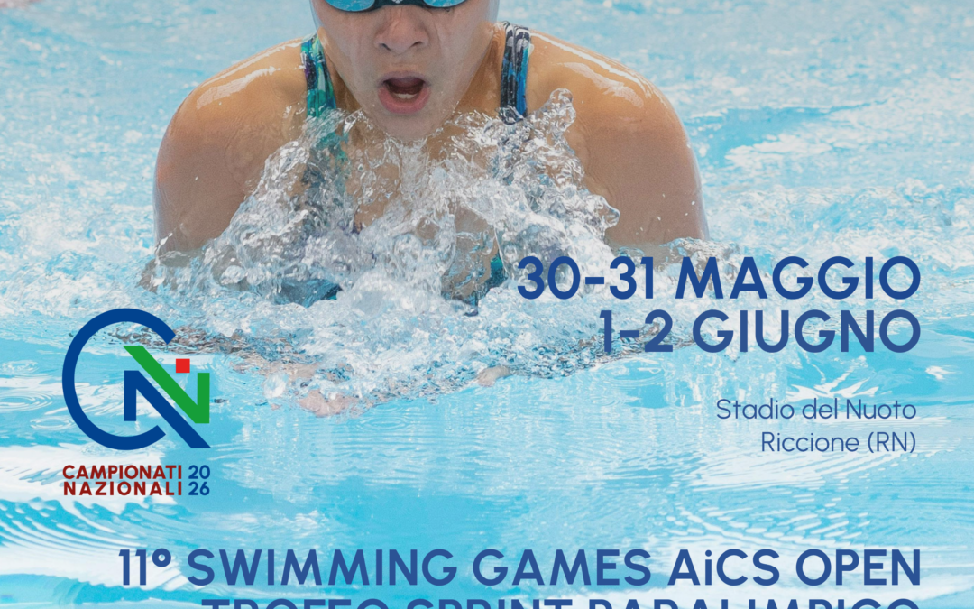 Swimming Games AICS Open 2026, a Riccione attesi mille atleti: iscrizioni ancora aperte
