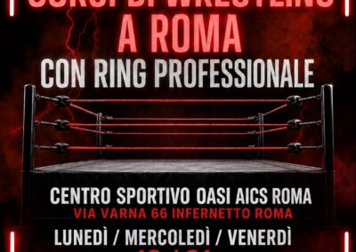Roma, il wrestling professionistico cresce all’Oasi AiCS Roma con la Rome Wrestling Academy