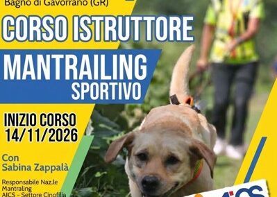 Cinofilia AiCS, a Bagno di Gavorrano il corso per istruttori di Mantrailing sportivo