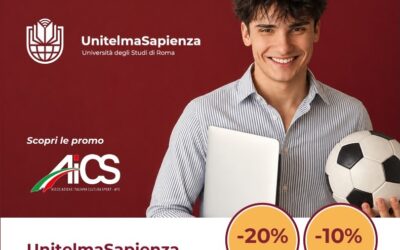 AiCS e UnitelmaSapienza, il dettaglio degli sconti per la formazione universitaria di soci e loro familiari