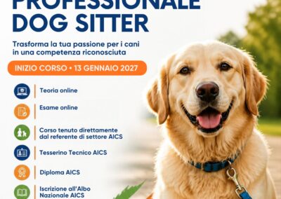 CINOFILIA, DAL 13 GENNAIO IL CORSO PROFESSIONALE AICS PER DOG SITTER